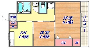 ヴィラ本山の物件間取画像